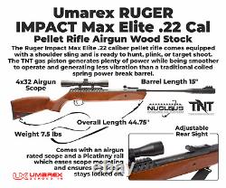 Umarex Ruger Impact Max Elite. 22 Cal Wood Stock Pellet Break Barrel Air Rifle