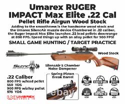 Umarex Ruger Impact Max Elite. 22 Cal Wood Stock Pellet Break Barrel Air Rifle