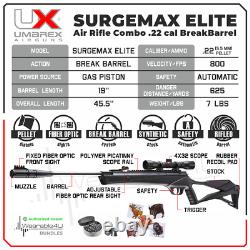 Umarex SurgeMax Elite. 22? Al Combo Air Rifle with Pellets and Targets Bundle