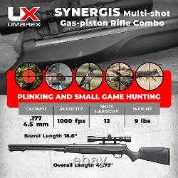 Umarex Synergis. 22 or. 177 cal Air Rifle and Extra Mag and Pellets Bundle