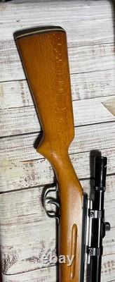 VINTAGE SLAVIA 618 BREAK BARREL minuteman WOOD. 177 PELLET AIR RIFLE, WORKS