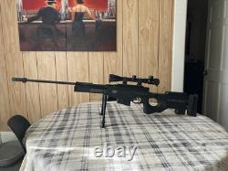Valken Infiltrator. 177 pellet rifle, Black with Scope & Bipod