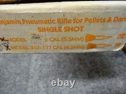 Vintage Benjamin Franklin Model 347 Air Rifle WithFactory Peep Sight-Original Box