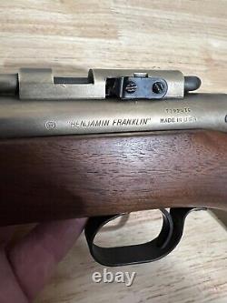 Vintage Benjamin Franklin Model 347 Pump Air Rifle in. 177 Pellets