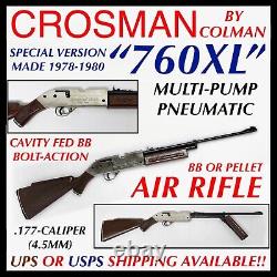Vintage Crosman 760xl Air Rifle. 177 Caliper (4.5mm) Bb Multi Pump Pneumatic