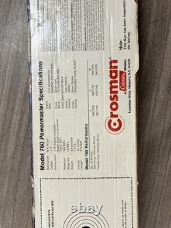 Vintage Crosman Powermaster 760 BB Pellet Gun Air Rifle Brass Bolt 1970's BOX