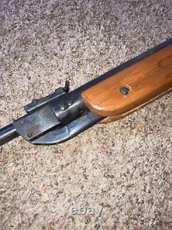 Vintage High Power Chinese air rifle Pellet Gun Heavy/ Wood Stock Works With Tag