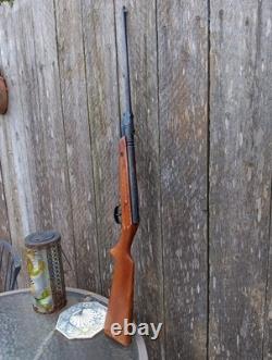 Vintage Slavia 618 177 Cal Pellet Air Rifle Blue Steel Wooden Stock Czechs