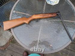 Vintage Slavia 618 177 Cal Pellet Air Rifle Blue Steel Wooden Stock Czechs