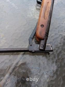 Vintage Slavia 618 177 Cal Pellet Air Rifle Blue Steel Wooden Stock Czechs