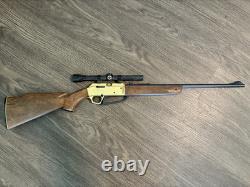 WORKING! Ted Williams model 799 Air Pellet BB Gun Rifle SCOPE Vintage DAISEY