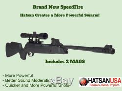 22 Cal Hatsan Speedfire Magnum 10 Tir Powered Répéteur Carabine À Air Comprimé Avec Scope