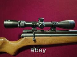 Beeman Chief. Lunette CV calibre .22, modérateur Buck Rail et pompe manuelle inclus.