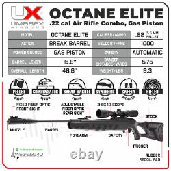 Boucles Umarex Octane Elite Combo 3-9x40. 22 Rifle D'air À Barreau À Piston À Gaz