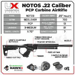 Carabine Umarex Notos. 22 Cal Side Lever PCP Air Rifle avec Bundle de plombs et chargeur