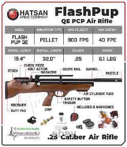 Carabine à air Hatsan FlashPupQE QuietEnergy QE PCP de calibre .25