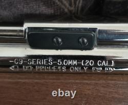 Carabine à air SHERIDAN C9 SILVER STREAK, finition nickel poli. Calibre 20.