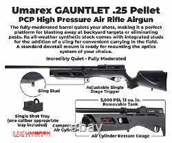 Carabine à air Umarex Gauntlet PCP cal. 25 avec 150x plombs et bundle supplémentaire de chargeur 8 coups