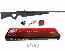 Carabine à air calibre .22 Hatsan Flash-R QE PCP régulée avec cibles, plombs, lunette et étui