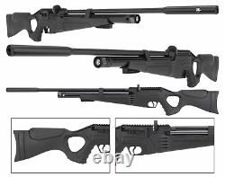 Carabine à air calibre .22 Hatsan Flash-R QE PCP régulée avec cibles, plombs, lunette et étui