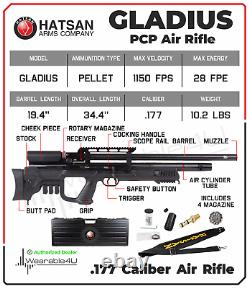 Carabine à air comprimé Hatsan Gladius à puissance réglable