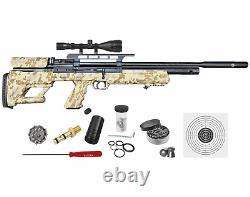 Carabine à air comprimé PCP DT Hatsan BullBoss Limited Edition Calibre .25 avec cibles, plombs et lunette de visée