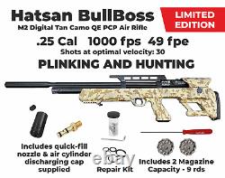 Carabine à air comprimé PCP DT Hatsan BullBoss Limited Edition Calibre .25 avec cibles, plombs et lunette de visée