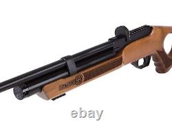 Carabine à air comprimé PCP Hatsan Flash Wood QE calibre .177 avec verrou latéral, plombs et cibles