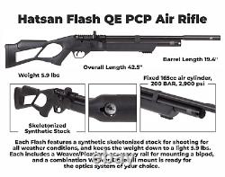 Carabine à air comprimé PCP à action de verrouillage de calibre .22 Pellet Hatsan Flash QE