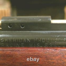 Carabine à air vintage Benjamin Sheridan en excellent état de fonctionnement avec des munitions de calibre 20
