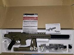 Carabine à plombs Sig Sauer MCX.177 calibre à CO2 avec lunette, terres sombres plates.