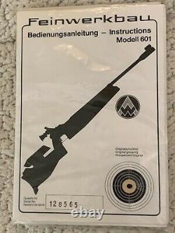 Feinwerkbau Modèle 601 Match. 177 Cal Competition Air Rifle
