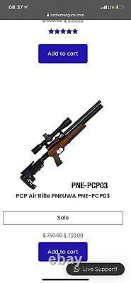 Fusil À Air Comprimé. 22 Pcp Pneumatic Air Rifle Pneuwa Cattleman Guns