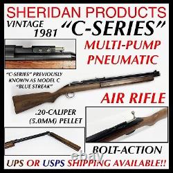 Fusil à air C-series Sheridan 1981. Calibre 20 (5mm) plomb multi-pompe pneumatique