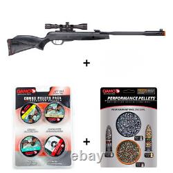 Fusil à air GAMO Whisper Fusion Mach 1 avec 2 paquets de plombs assortis et de haute performance