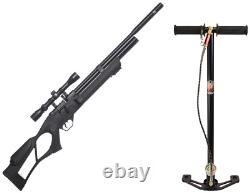 Fusil à air Hatsan Flash QE PCP .22 avec lunette Optima et pompe
