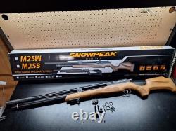 Fusil à air PCP Snowpeak M25 en bois. Calibre 25.
