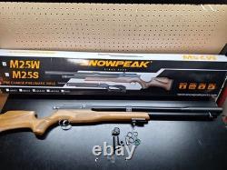 Fusil à air PCP Snowpeak M25 en bois. Calibre 25.
