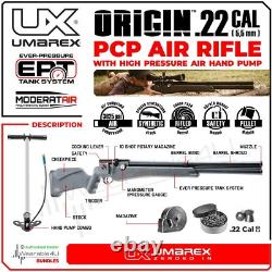 Fusil à air PCP Umarex Origin .22 avec lunette de tir, cibles et ensemble de plombs Fusil à air PCP Umarex Origin .22 avec lunette de tir, cibles et ensemble de plombs