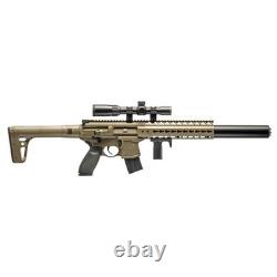 Fusil à air SIG SAUER MCX. Cal. 177, 30 coups, lunette 14x24mm, Terre sombre plate