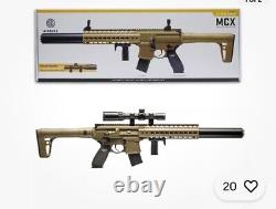Fusil à air Sig Sauer MCX. Calibre .177 alimenté par CO2 avec lunette 1-4x24mm couleur Terre Foncée Plate