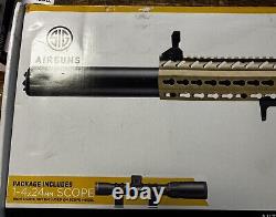 Fusil à air Sig Sauer MCX. Calibre .177 alimenté par CO2 avec lunette 1-4x24mm couleur Terre Foncée Plate