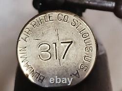 Fusil à air Vintage Benjamin Franklin modèle 317. Calibre 177, fonctionne, crosse en bois antiquité.