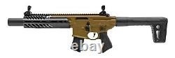 Fusil à air comprimé SIG MCX Canebreak. Cal. 177. Fusil d'assaut à plombs couleur sable et noir.