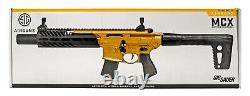 Fusil à air comprimé SIG MCX Canebreak. Cal. 177. Fusil d'assaut à plombs couleur sable et noir.