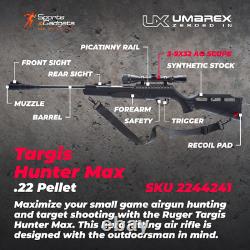 Fusil à air comprimé Umarex Ruger Targis Hunter Max. 22 Cal avec lot de plombs à canon basculant
