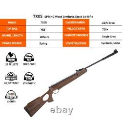 Fusil à air comprimé calibre .22 à canon basculant à ressort, 700+ Fps avec 200 plombs par boîte