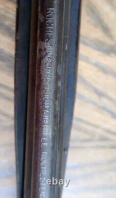 Fusil à air de précision Vintage Rochester Arms, New York. Calibre 22 à plombs, a besoin de joints.