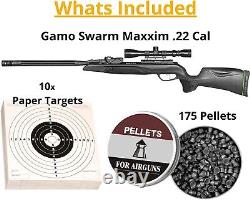 Fusil à plomb Gamo Swarm Maxxim 10X Gen2.22 Cal 10 coups 1000 FPS Ensemble de carabine à air