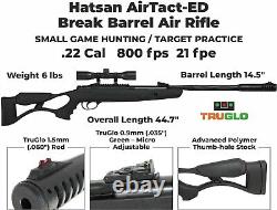 Hatsan AirTact Combo. 22 Cal Carabine à air comprimé à canon basculant HCAirTact22ED